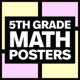 5th Grade Math Posters Bundle - Math Classroom Decor