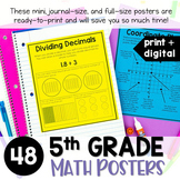 5th Grade Math Posters Includes Place Value