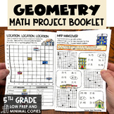 5th Grade Math Project Booklet Geometry Shapes Math Review