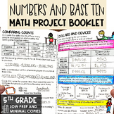 5th Grade Math Project Booklet Place Value Base Ten Math Review Math Test Prep