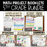 5th Grade Math Project Booklets Bundle Math Review Math Test Prep