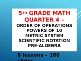 5th Grade Math Quarter 4 Lessons - Order of Operations, Po
