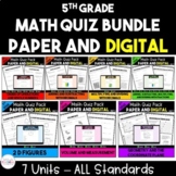 5th Grade Math Quiz Bundle (Digital & Printable}