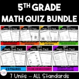5th Grade Math Quiz Bundle {Printable}