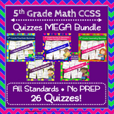5th Grade Math Quizzes ⭐ Assessments MEGA Bundle for Entire Year