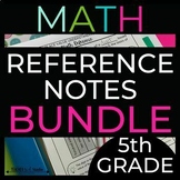 5th Grade Math Reference Note Printable Lessons FULL YEAR 