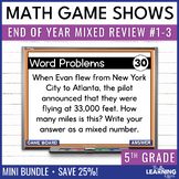 5th Grade Math Spiral Review #1-3 Game Shows | End of Year