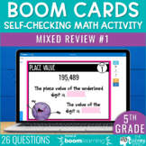 5th Grade Math Spiral Review #1 Boom Cards | End of Year T
