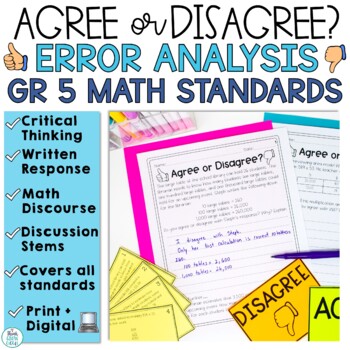 Preview of 5th Grade Math Review Packets Worksheets Test Prep End of the Year Review