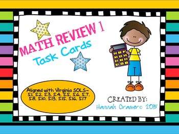 Preview of 5th Grade Math Review (All Virginia SOLs) Task Card Set 1