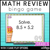 5th Grade Math Spiral Review Bingo Game | End of Year Test