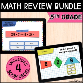 Preview of 5th Grade Math Review Bundle | Boom Cards