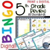 5th Grade Math Review Digital Bingo Game All Standards