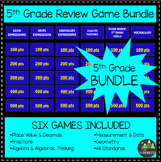 5th Grade Math Review Game Bundle - Game Show Review Games