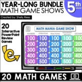 5th Grade Math Review Game Show Bundle | Math Activities