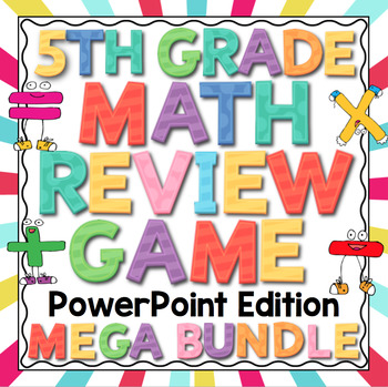 Preview of 5th Grade Math Review Game Show - PowerPoint Edition