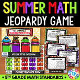 5th Grade Fun End of the Year Math Review Activity Jeopard