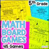 5th Grade Math Review | Math Centers | Board Games for the