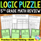 5th Grade Math Review Task Cards - Math Word Problems Logi