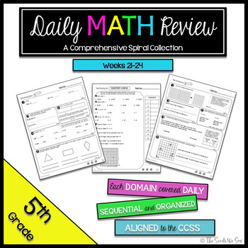 Preview of 5th Grade Math Review: Weeks 21 - 24