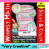 5th Grade Math Review: "Whimsy World of Math": Perfect for