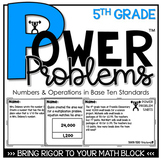 5th Grade Word Problems Math Spiral Review Place Value Pri