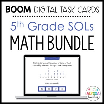 Preview of 5th Grade Math SOL Boom Cards Bundle