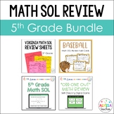 5th Grade Math SOL Review Activities Bundle