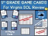 5th Grade Math SOL Review Game Cards with Bonus Math War a