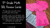 5th Grade Math SOL Study Cards