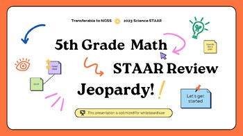 Preview of 5th Grade Math STAAR Review Jeopardy