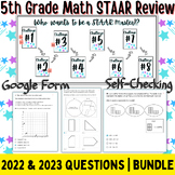 5th Grade Math STAAR Test Review Digital Game BUNDLE