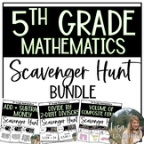 5th Grade Math Scavenger Hunt Bundle