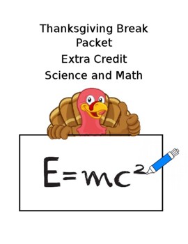 Preview of 5th Grade Math/Science Thanksgiving Break Packet