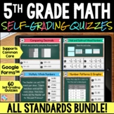 5th Grade Math Skills Assessments - Exit Tickets, Quizzes 