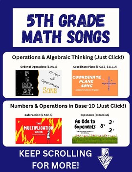 Preview of 5th Grade Math Song Videos (Free!)