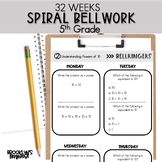 5th Grade Math Spiral Review Bellringers and Bellwork Entire Year