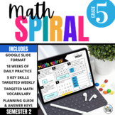 5th Grade Math Spiral Review: 18 More Weeks of Digital Pra