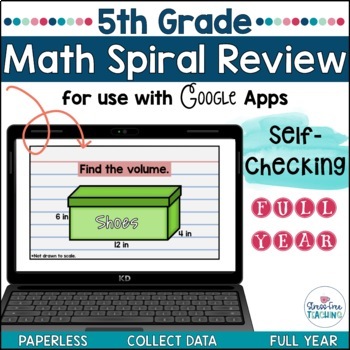 Preview of 5th Grade Math Spiral Review - Bundle - Google Forms