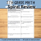 5th Grade Math Spiral Review