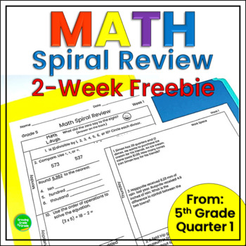 Preview of 5th Grade Math Spiral Review - Morning Work, Homework, or Review FREEBIE