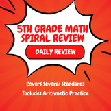 5th Grade Math Spiral Review - Morning Work or Homework