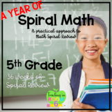 5th Grade Math Spiral Review Yearlong BUNDLE