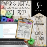 5th Grade Math STAAR Test Prep Printable and Digital