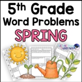 Spring Word Problems Math Practice 5th Grade Common Core