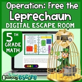 St. Patrick's Day Math Activity Digital Escape Room 5th Gr