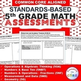 5th Grade Math Standards Based Assessments BUNDLE Common Core