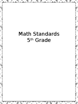 Preview of 5th Grade Math Standards Overview