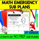 5th Grade Math Sub Plans | Substitute Teacher Lessons for 