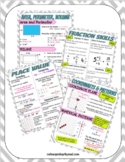 5th Grade Math TEKS Reference Sheets BUNDLE - BLUE